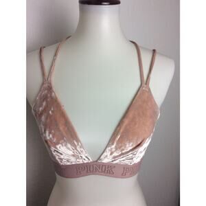 Victoria's Secret Pink Lingerie Bralette Velvet